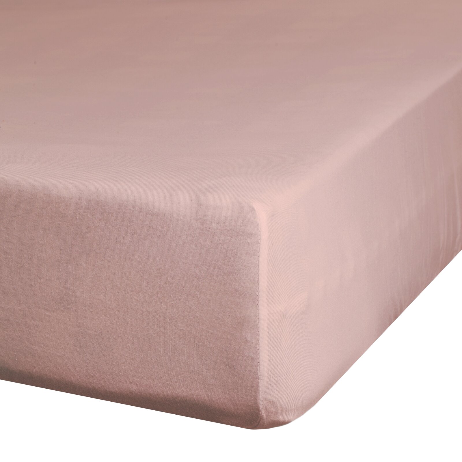 Plachta na posteľ zo saténovej bavlny s gumičkou - Nova/Diva, púdrová 180 x 200 cm